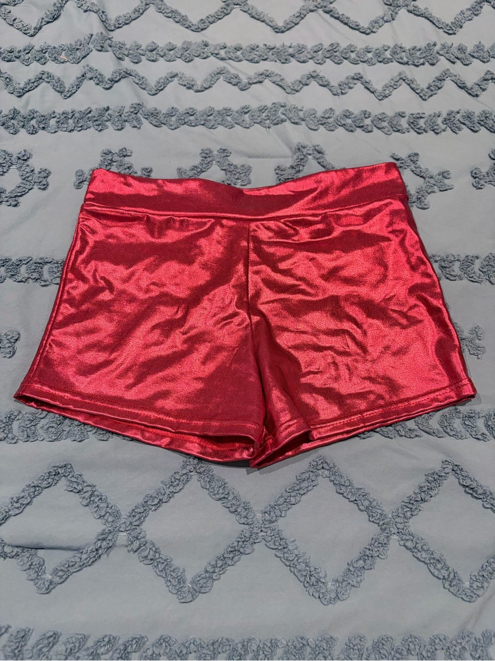 Source Unknown Shiny Red Athletic Shorts